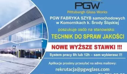 Praca w PGW dla Technika ds. Jakości