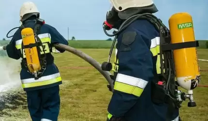 Ulatniający się gaz i pożar słomy (z raportu strażaków)