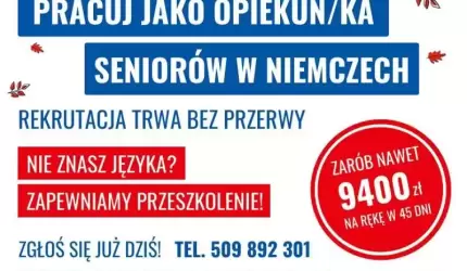Mamy dla Ciebie pracę! Opiekunka Osób Starszych w Niemczech – praca na krótkie zlecenia i na stałe