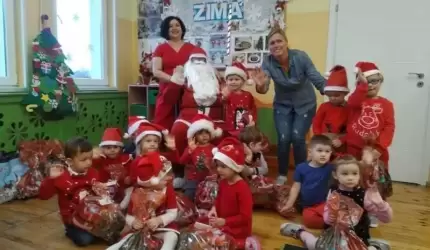 Mikołaj w przedszkolu w Ciechowie