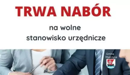 Nabór na wolne stanowisko urzędnicze w Urzędzie Gminy Malczyce