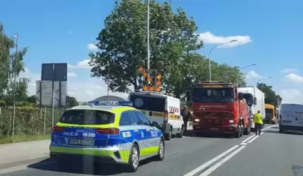 Zderzenie ciężarówek we Wróblowicach. Sprawca ukarany mandatem