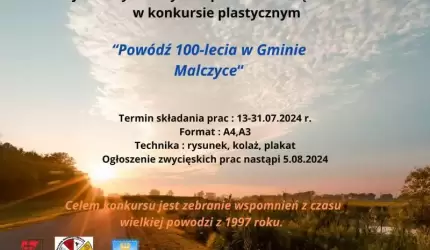Konkurs plastyczny „Powódź 100-lecia w Gminie Malczyce”