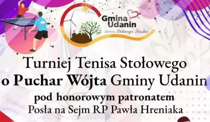 Turniej tenisa stołowego w Udaninie. Ruszyły zapisy