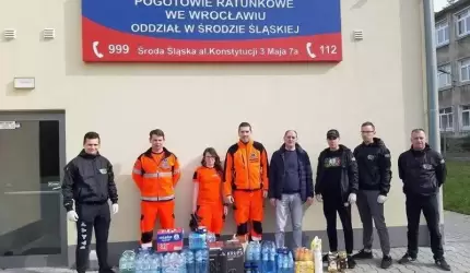 Średzcy kibice - ratownikom