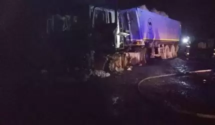 W Rusku paliła się ciężarówka. Co było przyczyną?