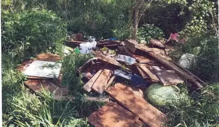 Robił porządki, a śmieci wyrzucił na pobocze drogi