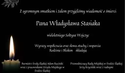 Kondolencje dla Rodziny i Bliskich Pana Władysława Stasiaka