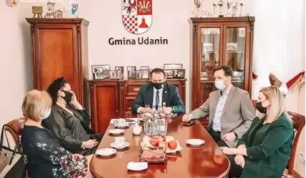 Spotkanie przedstawicieli GOPS w Urzędzie Gminy Udanin