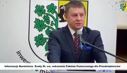 Informacja Burmistrza ws. wdrażania Pakietu Pomocowego dla Przedsiębiorców (wideo)
