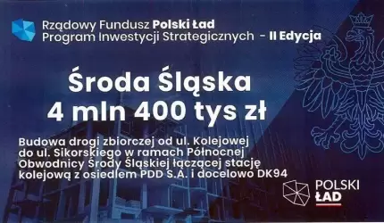 4,4 mln z Polskiego Ładu na Północną Obwodnicę Środy Śląskiej