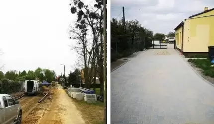 Trwa przebudowa drogi Miękinia-Klęka i budowa parkingu w Głosce