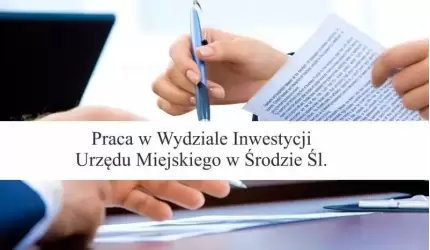 Praca w Wydziale Inwestycji Urzędu Miejskiego w Środzie Śl.