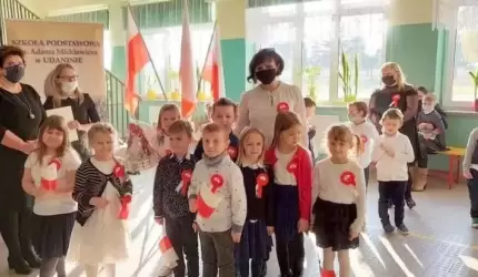 Uroczyste zakończenie konkursu „Patriotyzm - obowiązek i zadanie” w SP Udanin