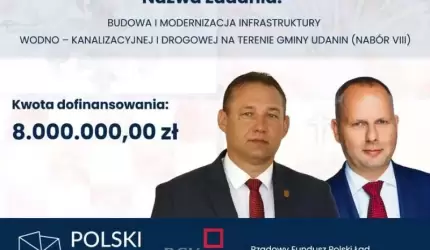 Kolejne dofinansowanie dla Gminy Udanin