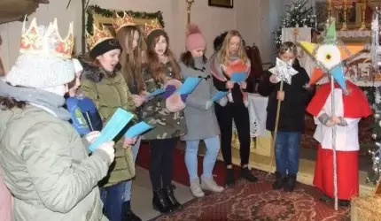 Pokłon małych misjonarzy w parafii Piekary