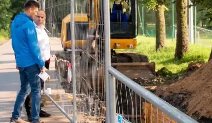 Trwa przebudowa ul. Szkolnej w Lutyni