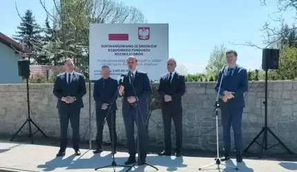 Gmina Udanin: Konferencja prasowa z udziałem Wiceministra Infrastruktury