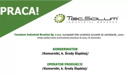 Praca dla Konserwatora i Operatora Produkcji