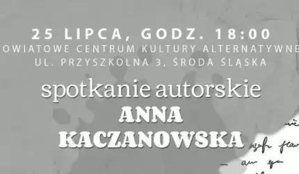 Spotkanie autorskie z Anną Kaczanowską