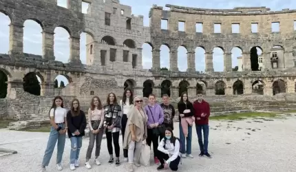 Uczniowie z Ujazdu Górnego dotarli do szkoły partnerskiej w Chorwacji