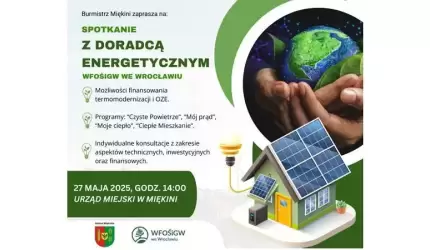 Gmina Miękinia zaprasza na spotkanie z Doradcą Energetycznym WFOŚiGW