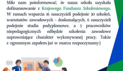 Dofinansowanie dla Szkoły Podstawowej w Udaninie