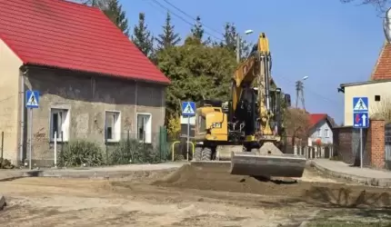 Postęp prac na drodze Wróblowice-Lutynia