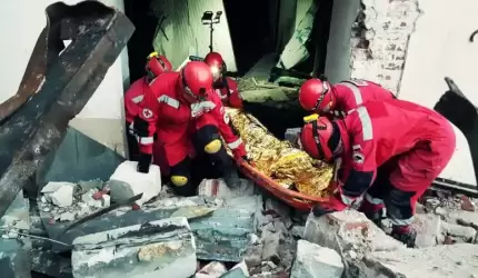 Działania na miejscu katastrofy budowlanej - ćwiczenia Systemu Ratownictwa PCK w Malczycach