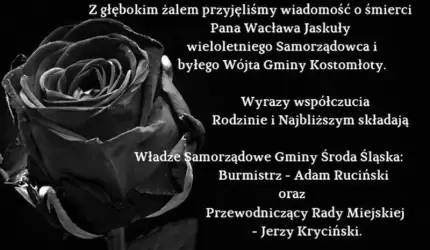 Kondolencje od Władz Samorządowych Gminy Środa Śląska
