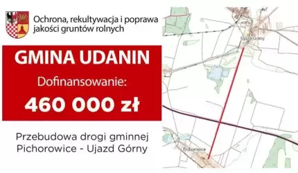 Gmina Udanin z dofinansowaniem na przebudowę drogi Pichorowice - Ujazd Górny