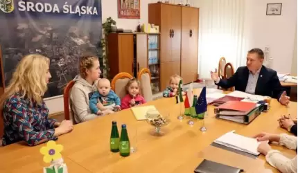 Spotkanie z rodziną uchodźców z Ukrainy