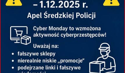 "Cyber Monday" - Uwaga, nie daj się złapać na "okazję"! - Średzka Policja ostrzega