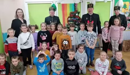 Górnicy z wizytą w średzkim przedszkolu nr 3