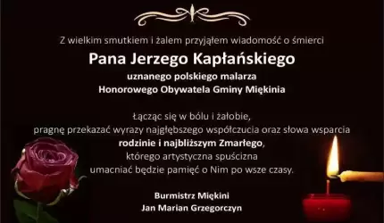 Kondolencje z powodu śmierci Jerzego Kapłańskiego