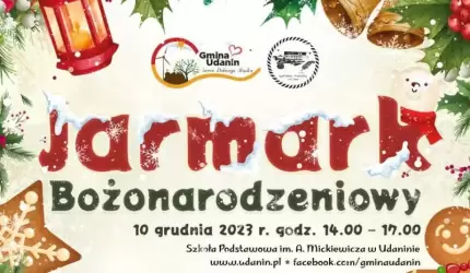 Jarmark Bożonarodzeniowy w Udaninie. Będą atrakcje i świąteczny klimat
