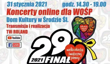Koncerty online dla WOŚP w Domu Kultury w Środzie Śląskiej