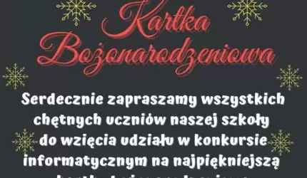 Konkurs na bożonarodzeniową kartkę