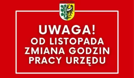 Zmiana godzin pracy Urzędu Miejskiego w Środzie Śląskiej!