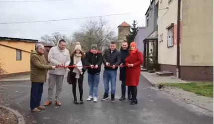 Odbiór drogi na terenie byłego PGR Udanin