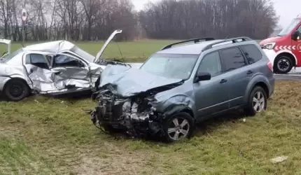 Poważny wypadek pomiędzy Ramułtowicami, a Bogdaszowicami