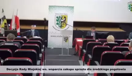 Decyzja Rady Miejskiej ws. wsparcia zakupu sprzętu dla średzkiego pogotowia (wideo)
