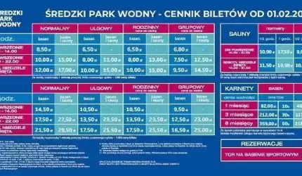 Nowe ceny w Średzkim Parku Wodnym