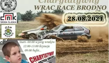 Charytatywny wyścig wraków i zakończenie wakacji z OSP Brodno