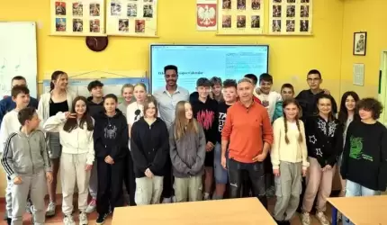 Spotkania z wolontariuszami z Indii i Etiopii w szkole w Szczepanowie