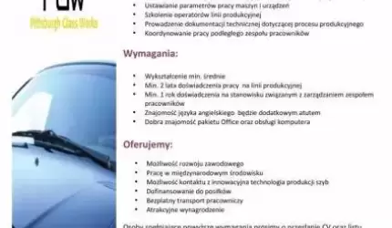 Lider Zmiany Produkcyjnej - PRACA W PGW!